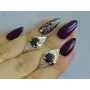 Серебряные серьги Sil с золотыми вставками 145s-7 Черный (Sil-1019)