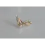 Серебряные серьги Sil с золотыми пластина 141s Прозрачный (Sil-1145)