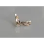 Серебряные серьги Sil с золотыми пластина 141s Прозрачный (Sil-1145)