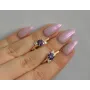 Серебряные серьги Sil с золотыми вставками 134s-10 Фиолет (Sil-1197)