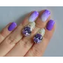 Серебряные серьги с золотыми накладками 122s-5 Лаванда (Sil-751)