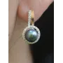 Срібна каблучка Sil з перлами 104s-2 Фіаніт (Sil-913)