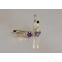 Серебряные серьги Sil с золотом 140s-9 Аметист (Sil-697)
