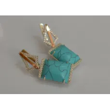 Серебряные серьги Sil с кабашонами 146s-6 Бирюзовый (Sil-1151) Серебряные серьги Sil с кабашонами 146s-6 Бирюзовый (Sil-1151)