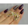Серебряные серьги Sil с золотыми вставками 151s-4 Желтый (Sil-1078)