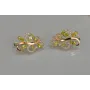 Серебряные серьги Sil с золотыми вставками 151s-4 Желтый (Sil-1078)