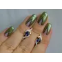 Серебряные серьги Sil с золотыми накладками 128s-9 Танзанит (Sil-1037)
