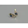 Серебряные серьги Sil с золотыми накладками 128s-9 Танзанит (Sil-1037)
