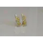 Срібні сережки Sil з золотими пластинами 120s-8 Жовтий (Sil-806)