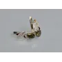 Серебряные серьги Sil с золотыми накладками 117s-14 Олива (Sil-772)