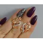 Серебряные серьги Sil с золотыми пластинами 152s-15 Шампань (Sil-1074)