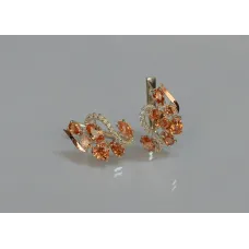 Серебряные серьги Sil с золотыми пластинами 152s-15 Шампань (Sil-1074) Серебряные серьги Sil с золотыми пластинами 152s-15 Шампань (Sil-1074)