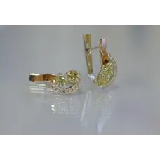 Серебряные серьги Sil с сердцами цитрин 112s-2 Желтый (Sil-896) Серебряные серьги Sil с сердцами цитрин 112s-2 Желтый (Sil-896)