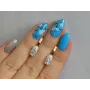Серебряные серьги Sil с золотом 137s-2 Прозрачный (Sil-1220)
