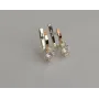 Серебряные серьги Sil с золотом 137s-2 Прозрачный (Sil-1220)