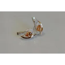 Серебряные серьги Sil с элементами золота 078s-9 Шампань (Sil-925) Серебряные серьги Sil с элементами золота 078s-9 Шампань (Sil-925)