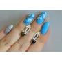 Серебряные серьги Sil с золотыми вставками 136s-13 Черный (Sil-1247)