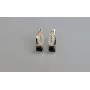 Серебряные серьги Sil с золотыми вставками 136s-13 Черный (Sil-1247)