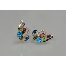Серебряные серьги Sil с золотыми пластинами 152s-1 Разноцветный (Sil-1060) Серебряные серьги Sil с золотыми пластинами 152s-1 Разноцветный (Sil-1060)