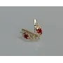 Срібна каблучка Sil з золотими накладками 128s-8 Червоний (Sil-1036)