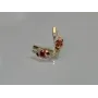 Серебряные серьги Sil с золотыми накладками 128s-15 Красный (Sil-1043)