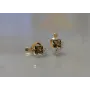 Серебряные серьги Sil с золотыми накладками 118s-8 Коричневый (Sil-824)