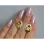Серебряные серьги Sil с золотыми накладками 144s-10 Желтый (Sil-1165)