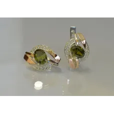 Серебряные серьги Sil 090s-14 Олива (Sil-984) Серебряные серьги Sil 090s-14 Олива (Sil-984)