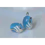 Серьги из серебра Sil с золотом 149s-7 Голубой (Sil-1106)