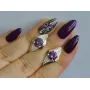 Серебряные серьги Sil с золотыми вставками 145s-13 Фиолетовый (Sil-1025)