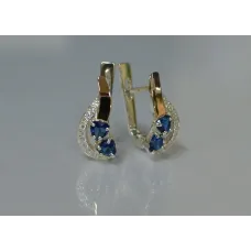 Серебряные серьги Sil с сердцами 112s-10 Танзанит (Sil-904) Серебряные серьги Sil с сердцами 112s-10 Танзанит (Sil-904)