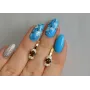 Серебряные серьги Sil с золотом 137s-16 Гранат (Sil-1234)