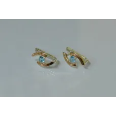 Серебряные серьги Sil 113s-5 Голубой (Sil-885)