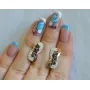 Серебряные серьги Sil с золотыми пластинами 120s-15 Черный (Sil-813)