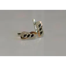 Серебряные серьги Sil с золотыми пластинами 120s-15 Черный (Sil-813) Серебряные серьги Sil с золотыми пластинами 120s-15 Черный (Sil-813)