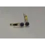 Серебряные серьги Sil с золотыми вставками 124s-3 Аметист (Sil-776)