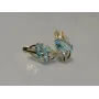 Срібна каблучка Sil з золотими пластинами 114s-1 Блакитний (Sil-833)