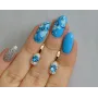 Серебряные серьги Sil с золотом 137s-6 Лаванда (Sil-1224)