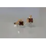 Серебряные серьги Sil с золотыми накладками 118s-3 Гранат (Sil-819)