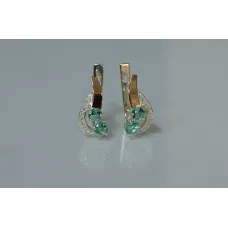 Серебряные серьги Sil с сердцами 112s-9 Бирюзовый (Sil-903) Серебряные серьги Sil с сердцами 112s-9 Бирюзовый (Sil-903)