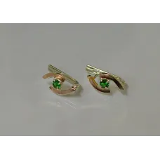 Серебряные серьги Sil 113s-14 Зеленый (Sil-894)