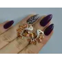 Серебряные серьги Sil с золотыми накладками 153s-9 Шампань (Sil-1053)