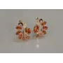 Серебряные серьги Sil с золотыми накладками 153s-9 Шампань (Sil-1053)