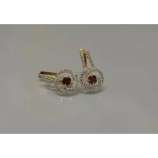 Серебряные серьги Sil 115s-4 Гранат (Sil-866)