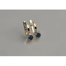 Срібна каблучка Sil з золотом 137s-12 Танзаніт (Sil-1230)