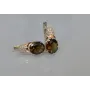Серебряные серьги Sil с золотыми накладками 122s-2 Коричневый (Sil-748)