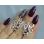 Серебряные серьги Sil с золотыми вставками 151s-12 Прозрачный (Sil-1086)