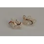 Серебряные серьги Sil с золотыми вставками 151s-12 Прозрачный (Sil-1086)