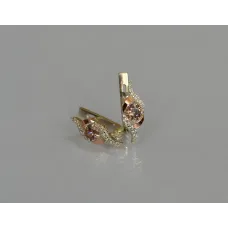Серебряные серьги Sil с золотыми накладками 128s-2 Коричневый (Sil-1030) Серебряные серьги Sil с золотыми накладками 128s-2 Коричневый (Sil-1030)