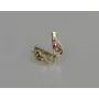 Серебряные серьги Sil с золотыми накладками 128s-2 Коричневый (Sil-1030)
